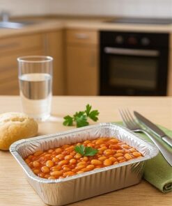 Alternative view of Alubias blancas en salsa de tomates.