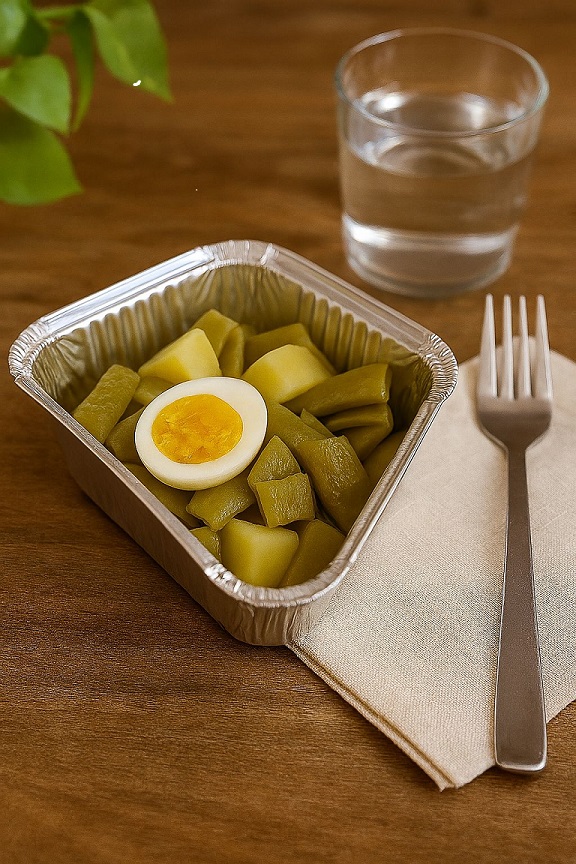 Alubia verde con huevo y patatas. - Imagen 2