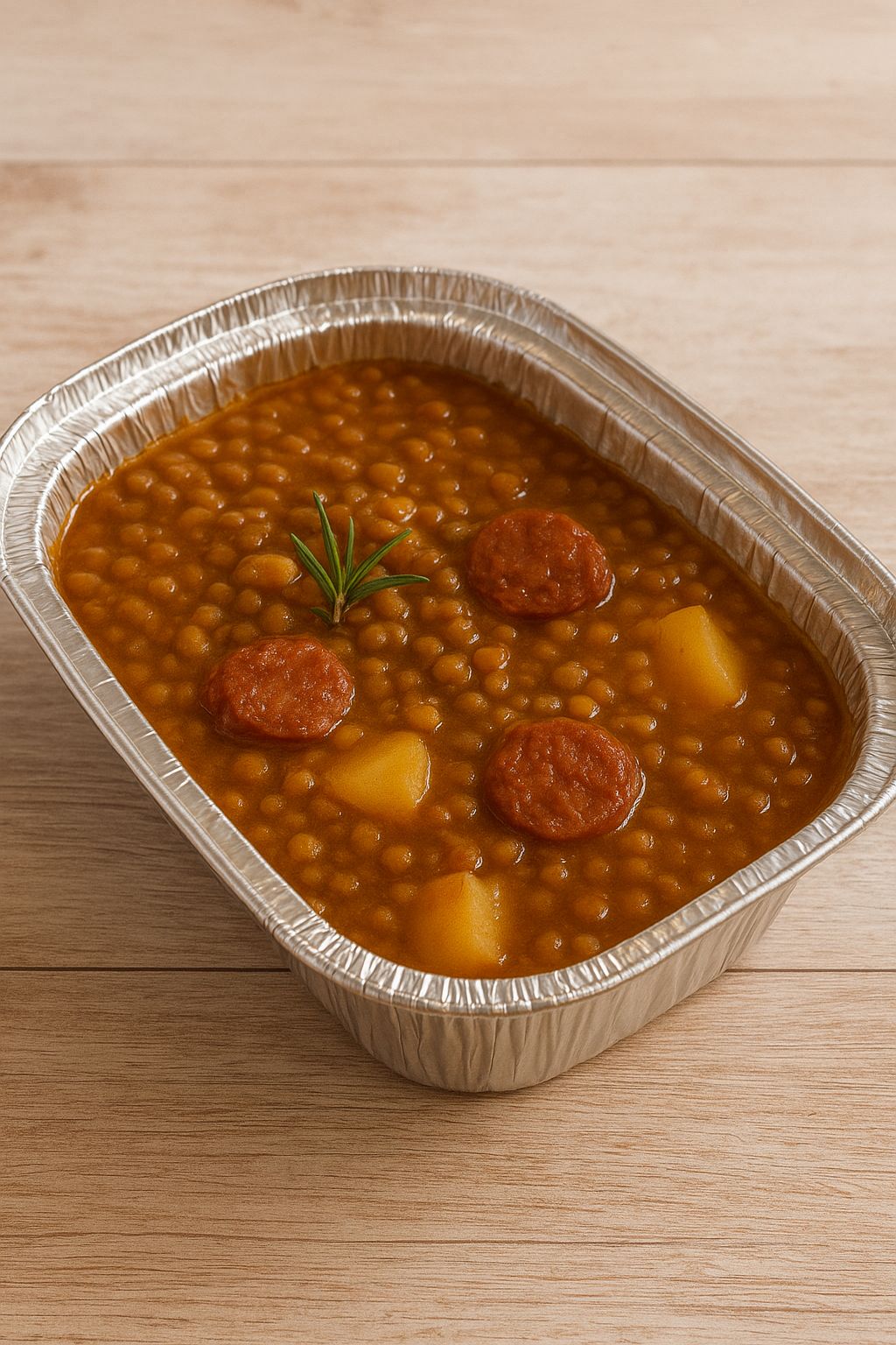 Alternative view of Lentejas con chorizo y patatas.