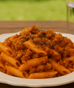 Macarrones a la boloñesa.