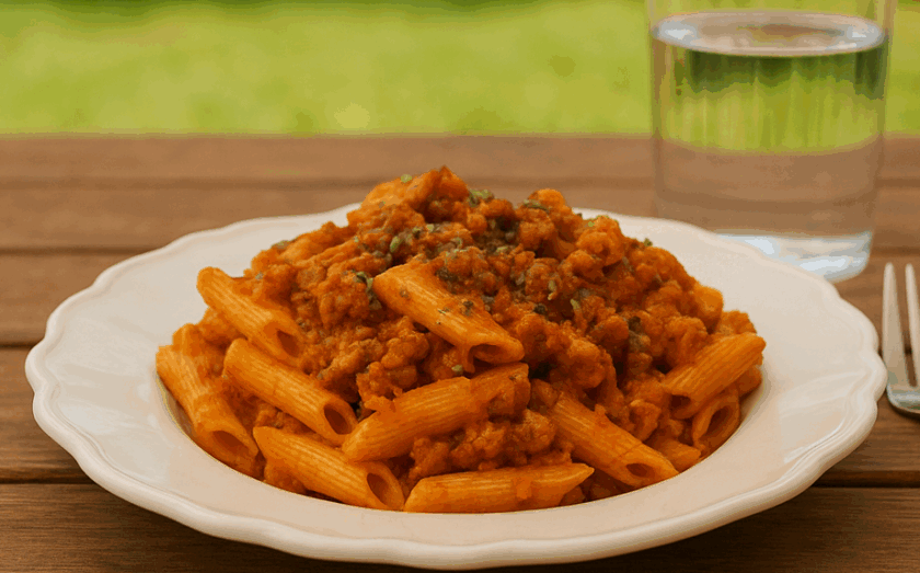 Macarrones a la boloñesa.