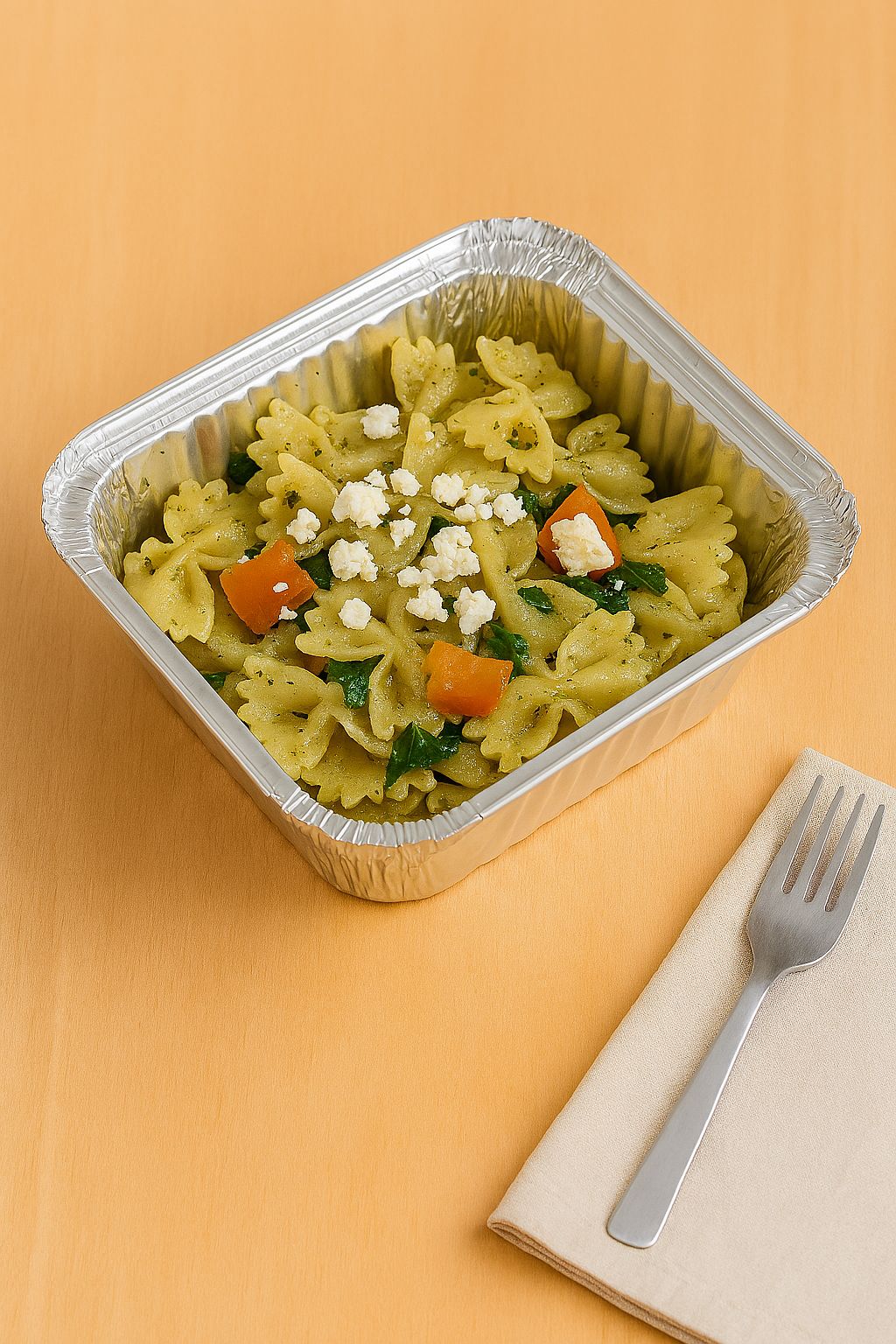 Alternative view of Pajaritas (Pasta) con verduras