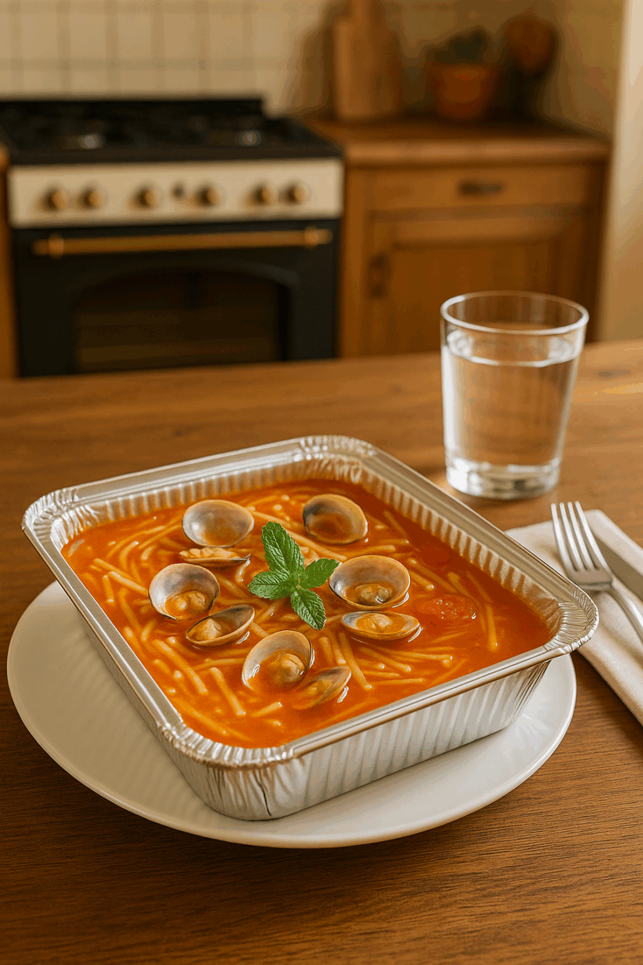 Sopa de fideos con almejas. - Imagen 2