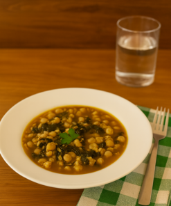 Garbazos con espinacas,