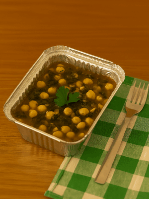 Alternative view of Garbazos con espinacas,